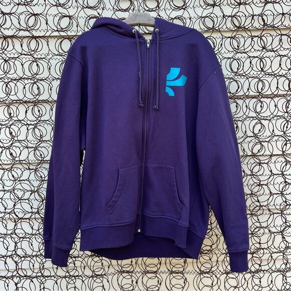 The Color Run Purple Full Zip Hoodie Sweatshirt XL - Picture 2 of 4